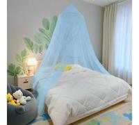 Eimilaly Ciel de lit Moustiquaire, baldaquin de lit pour décoration de Chambre de Fille - baldaquin Suspendu de Protection Contre Les Insectes pour Adultes, bébés, Camping en Plein air, Blue