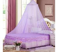Eimilaly Ciel de lit moustiquaire, Ciel de lit pour Fille décoration de Chambre - moustiquaire baldaquin Suspendu pour Adultes, bébés, Camping en Plein air, Pourpre