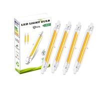 EIMOPE Ampoule R7S LED 118mm 10w Dimmable, 1000LM, R7S 10W COB LED Équivalent Halogène R7S J118 80W 100W, 360 Degrés Dimmable, LED R7S 118mm Slim pour Plafonnier/Lampadaire, Lot de 4