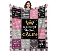 EIMOPE Cadeau pour Femme, Plaid Flanelle Couverture Cadeau Meilleure Amie, Personnalisé Plaid Cadeau pour Meilleure Amie Maman Soeur Fille Mamie Copine Collègue, 130x150cm