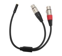 EIMSOAH 1/8 au Double Câble Femelle XLR, Fil de Corde de Séparateur Y 3,5 Mm, Convertisseur Stéréo à Microphone, pour Microphone, Haut-parleurs