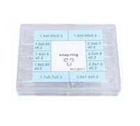 EIMSOAH 200 Pièces Anneau à Pression de Bouton Poussoir de Montre en Métal, 10 Tailles Kit de Réparation en Acier Inoxydable avec 20 Pièces Chacune, pour Ensemble de Clips de Montre