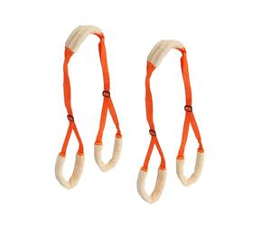 EIMSOAH 2pcs Harnais de Lifting pour Chiens Réglables, Jambes de Support pour Chiens de Support de, Velours Doux des Jambes Arrière de Soulève Une Aide à la Fronde (Orange)