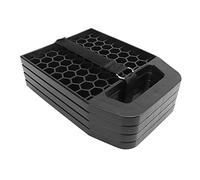 EIMSOAH 4pcs RV Jack Pad, Empêcher Le Naufrage, Antidérapant, Pad à L'épreuve Météorologique, Bloc de Cric, pour la Remorque de Caravane de Camping-Car (Noir)