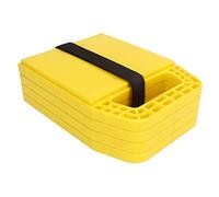 EIMSOAH 4pcs RV Jack Pad, Empêcher Le Naufrage, Antidérapant, Pad à L'épreuve Météorologique, Bloc de Cric, pour la Remorque de Caravane de Camping-Car (Jaune)