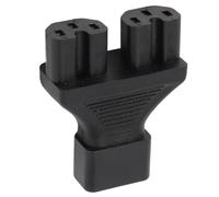 EIMSOAH Adaptateur d'alimentation IEC320 C14 à C15, Convertisseur de Prise Mâle à Femelle Efficace pour Ordinateur Portable, Imprimante, Projecteur, Conception 1 Entrée 2 Sorties, Matériau en Cuivre