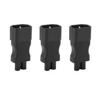 EIMSOAH Adaptateur d'alimentation Premium IEC320 C14 à C5, Prise de Convertisseur de Coque en PVC 2500W pour Véhicules électriques, Ensemble D'adaptateurs 3 Pièces