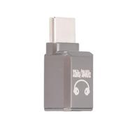 EIMSOAH Adaptateur de Casque de Type C à 3,5 Mm, Dongle DAC HiFi de Haute qualité pour 16 Pro 16 Plus, pour S24 - Matériau en Alliage de Zinc (Argent Noir)