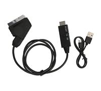 EIMSOAH Adaptateur de Convertisseur D'interface Multimédia Péritel vers HD, Câble Adaptateur D'interface Péritel HD 1080P vers Multimédia, pour Son Vidéo DC 5V