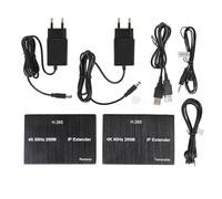 EIMSOAH Adaptateur Ethernet KVM 4K, 2 Ports USB 2.0 Plug and Play Latence HD KVM USB Extender sur Cat 6 jusqu'à 656, Pieds, avec Numérique Non compressé pour Casque, Souris, Clavier, (Prise UE)