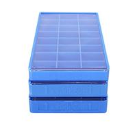 EIMSOAH Boîte de Rangement pour Bijoux en Plastique, 8/18/24 Compartiments, Couvercle Transparent Coulissant, pour Perles et Pierres Précieuses