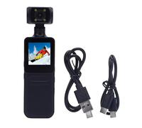 EIMSOAH Caméra d'action Portable 4K HD Camerie d'action à 180 Degrés avec Application LED Light pour Les Sports de Plein Air et Les Voyages