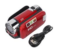 EIMSOAH Caméra Vidéo Numérique 4K, Caméscope DV 48MP à Zoom 16x avec écran Rotatif TFT de 2,7 Pouces et Câble USB (Rouge)