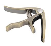 EIMSOAH Capodastre pour ukulélé en Alliage de Zinc, or Champagne Léger | Capodastre pour ukulélé avec coussinet en Silicone, pour guitare et ukulélé, pince Portable, conception à une seule main