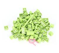 EIMSOAH Capuchons de Touches PBT au Design Ergonomique, 108 Touches Colorées de Haute qualité pour Clavier Mécanique, Couleurs Riches pour Différents Groupes (Vert)