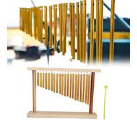 EIMSOAH Carillon à Barre de 20 Notes, Carillon à Vent de Table à une Rangée, Instrument de Percussion Musicale à 20 Barres avec Maillet pour la Décoration de Bureau de Salle de Classe,