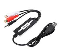 EIMSOAH Carte de USB Carte D'acquisition Stéréo de Haute qualité pour Les Amateurs de Musique, Prise en Charge/Mac, Conception Compacte et Installation Facile pour Home Studio