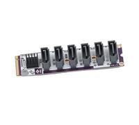 EIMSOAH Carte D'extension 6 Ports avec Solutions de Refroidissement Avancées pour des Mises à Niveau Efficaces du Stockage NAS Carte Adaptateur M-EKY PCIE3.0 1"