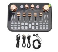 EIMSOAH Carte Son en Direct, Mini Carte de Mixage Sonore avec 16 Effets et Changeur de Voix, pour le Streaming en Direct Podcast DJ Mixage Karaoké TikTok