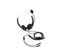 EIMSOAH Casque de Center D'appels, Suppression du Bruit, Casque de Téléphone sans Fil Confortable, Son sans Perte pour Téléphone de Bureau de 2.5mm (Double 3,5 mm)
