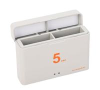 EIMSOAH Chargeur Double Batterie Hub de Charge Rapide Efficace pour Action 4 3 5 avec Voyant LED pour Les Plastiques de Voyage, Câble de Type C