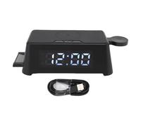 EIMSOAH Chargeur sans Fil 3 en 1, Réveil avec Affichage de L'heure et de la Température, Station de Recharge sans Fil pour Montre-casque de Téléphone