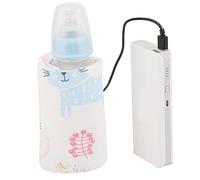 EIMSOAH Chauffe-biberon USB, Housse Isolante pour Bouteille de Lait Portable avec Partie Chauffante, pour Voiture, Voyage, Maison, Extérieur, Compatible avec Ordinateur Portable 5 V 2 A (Chat)