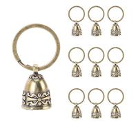EIMSOAH Cloches en Cuivre Pur Fabriquées Ton Mélodique Clair Décoration de Noël 10 Pièces Cloches Suspendues Polies à la Main pour L'artisanat, les Mariages, les Jardins, le Matériel D'artisanat Rétro