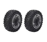 EIMSOAH Combo de Pneus de Roue Avant RC Très Durable avec Adhérence Supérieure, adapté aux 144016-2988, Idéal pour Les Routes Accidentées, 2 Pneus pour Les Fanatiques de Voitures RC