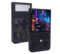 EIMSOAH Console de Jeu Portable Rétro R36MAX, écran IPS 4,0 Pouces 720x720, Puce de Jeu RK3326, Batterie 4000mAh pour Cadeaux de Voyage au Bureau (64G)