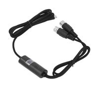 EIMSOAH Convertisseur de Câble de Type C vers MIDI de 1,5 M à Faible Latence pour Clavier de Piano, Adaptateur D'interface MIDI de Type C Robuste Plug and Play pour Logiciel D'édition de Musique,