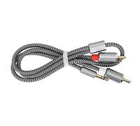 EIMSOAH Cordon Répartiteur de Haute qualité, Câble Adaptateur blindé 3,5 Mm vers pour un Son Immersif, Cordon Gris foncé pour Amplificateur de Puissance