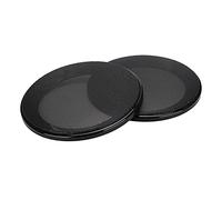 EIMSOAH Couvercle de Protection ABS Durable en Acier laminé à Froid pour Haut-parleurs de Voiture, 2 Pièces de Décoration de Haut-Parleur de 4 Pouces pour Petits -parleurs (Noir + Noir)