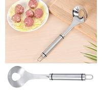 EIMSOAH Cuillère à Boulettes de Viande en Acier Inoxydable 304 avec Conception épaississante pour un Nettoyage Facile, Ustensile de Cuisine à Pince à Boulettes de Viande Manuelle, 24x6,5 Cm