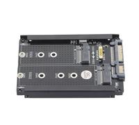 EIMSOAH Double NGFF B M Clé M.2 Carte SSD, III Interface 6Gbps 2.5 Pouces HDD Boîtier avec Support de Cadre, pour 2230 2242 2260 2280 M.2 SSD