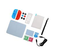 EIMSOAH Ensemble D'accessoires de Jeu Tout-en-un pour Family Bundle, Film trempé, Couvercle de Poignée, Couvercle de Pouce, étui de Carte, Boîte de Rangement en Silicone EVA pour les Joueurs de