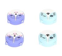 EIMSOAH Ensemble de Housses de Poignée de Pouce en Silicone, Antidérapantes, Légères, Mignonnes, pour Contrôleur de Commutateur, Joystick, Chat, Chien, 4 Pièces