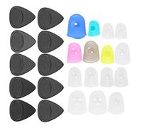 EIMSOAH Ensemble de Médiators en Silicone Givrés pour Guitare | Accessoires de guitare antidérapants, protège-doigts en Silicone durables pour musiciens, ajustement confortable
