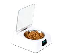 EIMSOAH Faisseur de Chats avec Capteur à Col, Mangeoire de Chat Automatique avec Couvercle de Capteur Infrarouge, Bol Amovible Batter à la Batterie Alimentée à Ouverture Automatique
