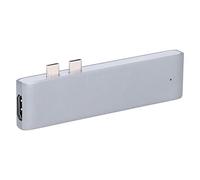 EIMSOAH Hub de Lecteur de Cartes USB3.1 Double Type-c 4K, avec Conception Stable pour Les Voyageurs d'affaires, Station d'accueil en Alliage D'aluminium