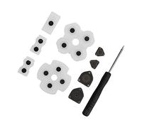 EIMSOAH Jeu de Coussinets en Caoutchouc de Silicone Conducteur pour Manette, Remplacement de Boutons Antidérapants pour une Meilleure Expérience de Jeu, avec Tournevis pour les Joueurs et les