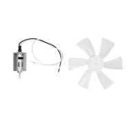 EIMSOAH Jeu de Pales de Ventilateur de Ventilation en Plastique de 6 Pouces, avec Moteur 12V pour Circulation D'air, Kit Complet pour Salle de Bain de Camping-car