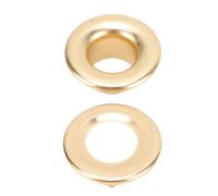 EIMSOAH Jeu de Rondelles à œillets en Métal de 8 Mm, Kit D'œillets Durables pour Tissu et Cuir, 100 Pièces pour Projets de Bricolage (Or)