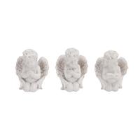 EIMSOAH Jolie Sculpture de Chérubin en Résine, Trio de Figurines Charmantes pour Intérieur/extérieur, 3 Pièces pour Bureau, Cheminée, Jardin, Patio