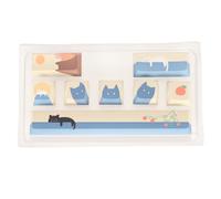 EIMSOAH Keycaps de Clavier Mécanique, 8 Touches PBT Colorant Sublimation Ket Keycaps de Bricolage pour 61 87 104 108 Clavier, Graphiques Clairs, Conception Vibrante avec durabilité (Type 3)