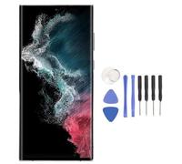 EIMSOAH Kit de Remplacement D'écran, écran D'écran LCD de Téléphone, Diode émettant Une Lumière Organique Tactile Affichage de L'écran Affichage pour S22 Ultra (Argent)