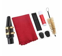 EIMSOAH Kit d'embout de Saxophone Ténor avec Capuchon en Plastique et | Ensemble d\'embouts de saxophone avec brosse de nettoyage, pour saxophone ténor standard, comprend de la graisse de liège,