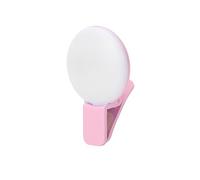 EIMSOAH Lampe de Remplissage à Clipser pour Téléphone, Lumière d'urgence pour la Diffusion en Direct, Mini Anneau Lumineux pour Selfie, pour Vidéoconférence de Maquillage (Rose)