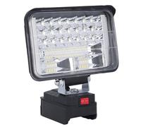 EIMSOAH Lampe de Travail LED sans Fil Super Lumineuse, 48W, 6800lm, pour Chantier, Garage D'urgence, Camping, Randonnée, Faisceau Large de 5 Pouces