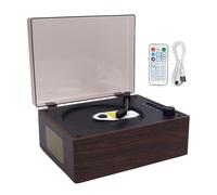 EIMSOAH Lecteur CD de Valise, Rétro Portable 5.0 avec Haut-parleurs Intégrés et Télécommande, pour la Décoration Intérieure, Lecture de Musique, CD R RW, Prise en Charge de (Couleur Noyer)